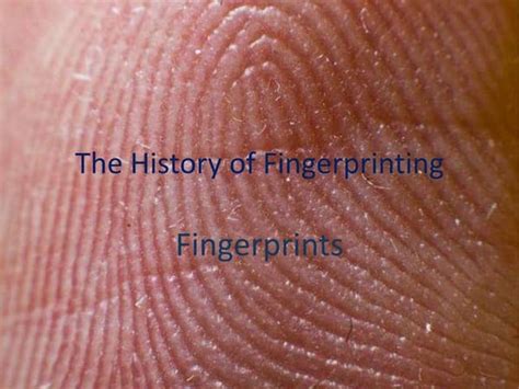 Fingerprint presentation