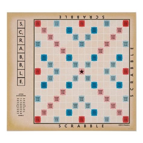 Scrabble Vintage Gameboard Poster | Zazzle.com | Scrabble, Custom posters, Vintage