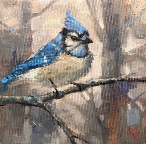 Blue Jay by Krista Eaton original art 8x8 | Etsy | Oil painting abstract, Modern oil painting ...