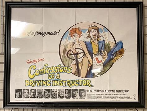 FRAMED VINTAGE MOVIE POSTER - CONFESSIONS OF A DRIVING INSTRUCTOR - Southgate Auction Rooms