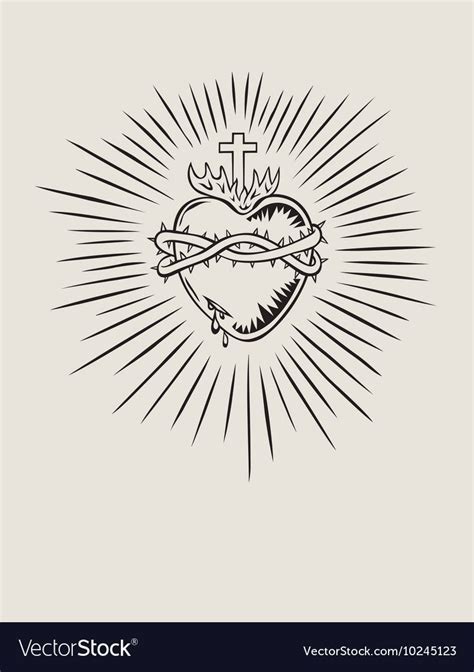 Sacred Heart of Jesus, illustration art vector design. Download a Free Preview or High Quality ...