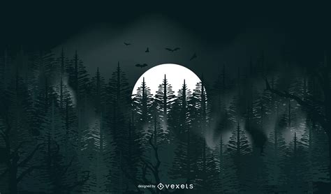 Full Moon Halloween Background Vector Download