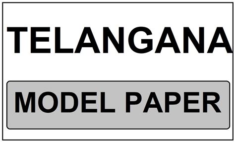 Telangana Board Model Paper 2024 Pdf Download