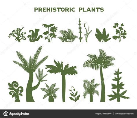 Set of prehistoric plants. Stock Vector Image by ©Natuska #148622095