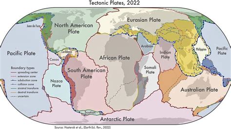 Presentan el nuevo mapa de las placas tectónicas de la Tierra - El ...