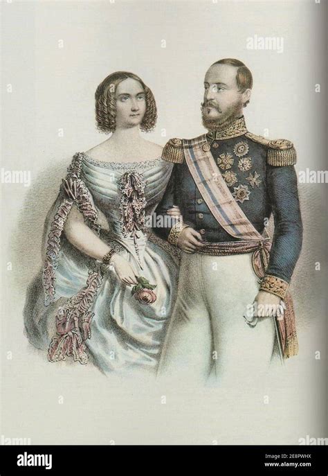 Miguel I of Portugal with his wife Stock Photo - Alamy