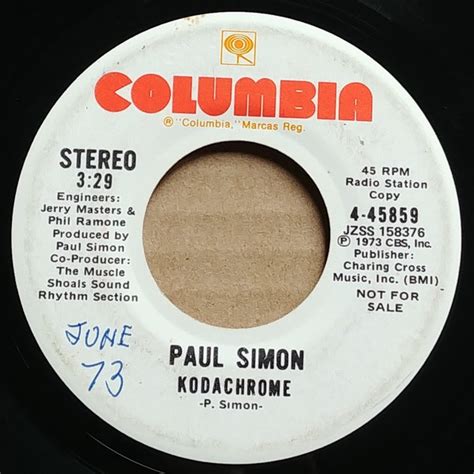 Paul Simon – Kodachrome (1973, Vinyl) - Discogs