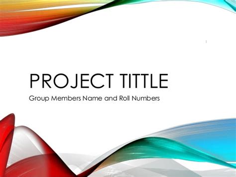 Project presentation template