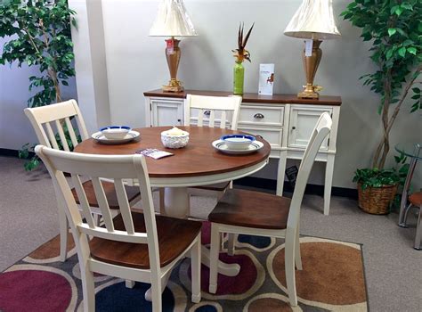 Fantastic food brings people together... Fantastic furniture helps, too! With the warm two-tone ...