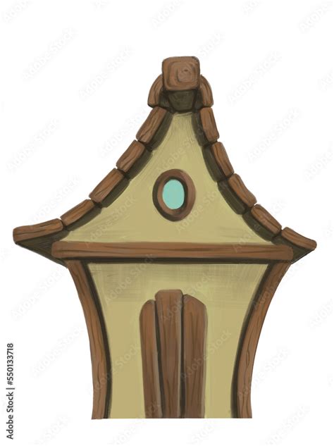 Handdrawn wooden village house/hut illustration drawing front view PNG ...