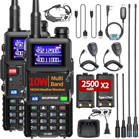 Amazon.com: BAOFENG Radio 5RM 10W Ham Radio Long Range AR-5RM Handheld Two Way Radio NOAA ...