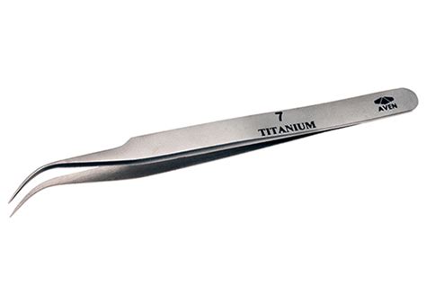 Aven 18072TT Titanium Style 7 Precision Tweezers Bent Tip