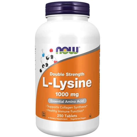 Now Foods L-Lysin Double Strength 1000 mg 250 tablet | Vaše Vitamíny a Doplňky stravy | Naturawit.cz