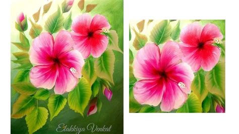 Acrylic Painting Lessons, One Stroke Painting, Acrylic Painting Tutorials, Hibiscus Flowers ...