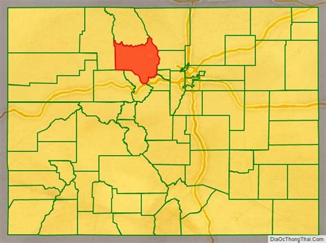 Map of Grand County, Colorado - Thong Thai Real