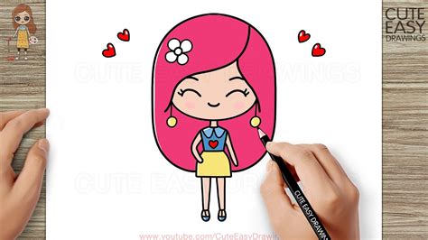 Step by step guide to draw cute drawing pictures easy - For kids