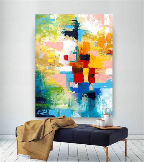 Extra Large Wall Art Palette Knife Artwork Original Painting On Canvas ...