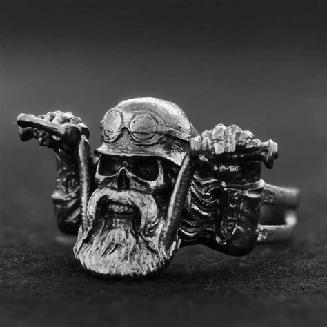 Biker Skull Ring