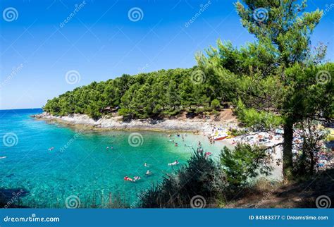 Beach in Pula, Croatia editorial photography. Image of nature - 84583377