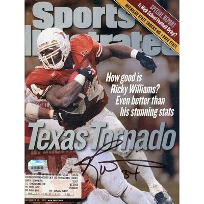 Ricky Williams Texas Longhorns Autographed November 16, 1998 Sports ...