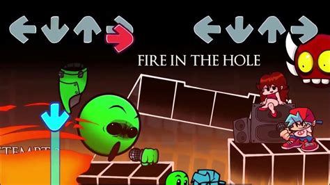 Friday Night Funkin' - 🔥Fire In The Hole😱 (ROCKY UPDATE) - Lobotomy Geometry Dash 2.2 CAKE #8 ...