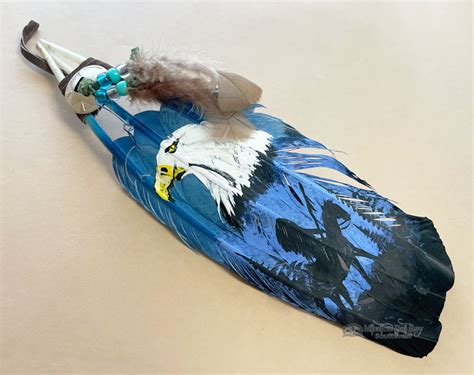 Native American Style Painted Feathers -Soaring Eagle - Mission Del Rey Southwest