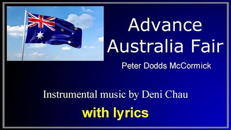 Advance Australia Fair - instrumental with Lyrics - YouTube