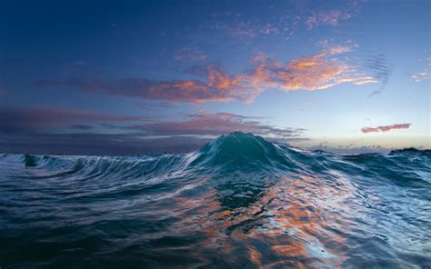 Ocean, sunset, sea wave, water wallpaper | nature and landscape | Wallpaper Better