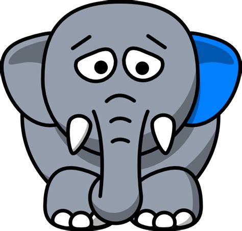 Sad Elephant Clip Art at Clker.com - vector clip art online, royalty free & public domain