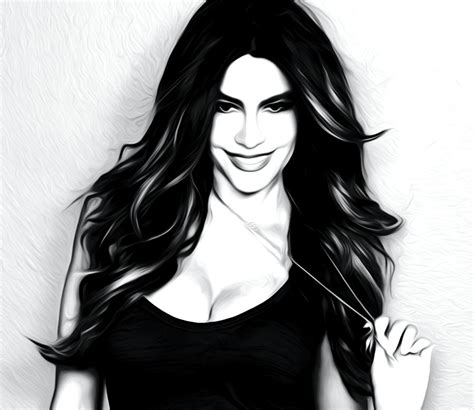 Sofia Vergara Portrait Digital Art by Lilia Kosvintseva