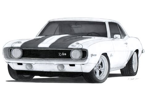 1969 Chevrolet Camaro Z/28 Drawing by Vertualissimo on DeviantArt