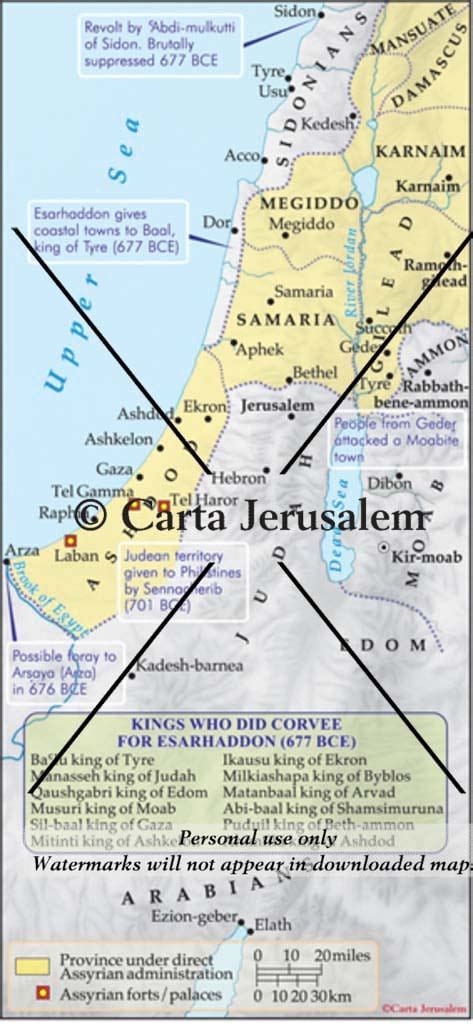 Judah And Its Neighbors During The Reign Of Manasseh - Biblewhere