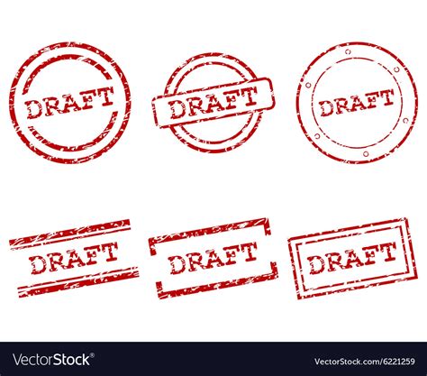 Draft stamps Royalty Free Vector Image - VectorStock