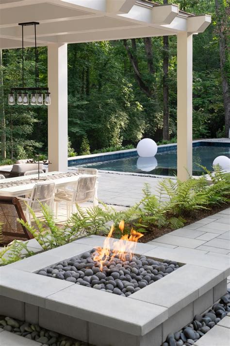 Fire Pit Area Design | Techo-Bloc | Pool landscaping, Small backyard ...