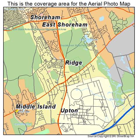 Aerial Photography Map of Ridge, NY New York