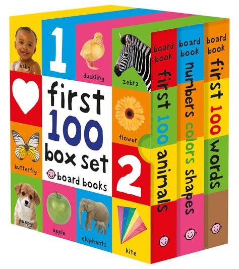 First 100 Board Book Box Set (3 books) : Priddy Books