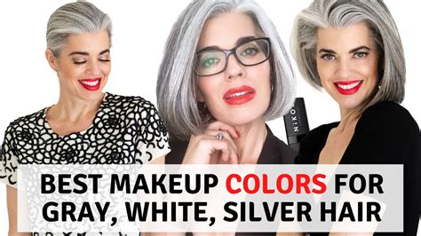 THE BEST MAKEUP COLORS FOR GRAY, WHITE & SILVER HAIR | Nikol Johnson - YouTube