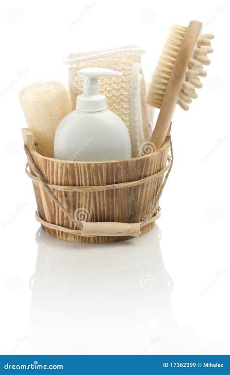 Set of bathing accessories stock image. Image of handle - 17362399