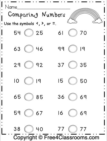 Numbers - Comparing Archives FREE and No Login - Free4Classrooms