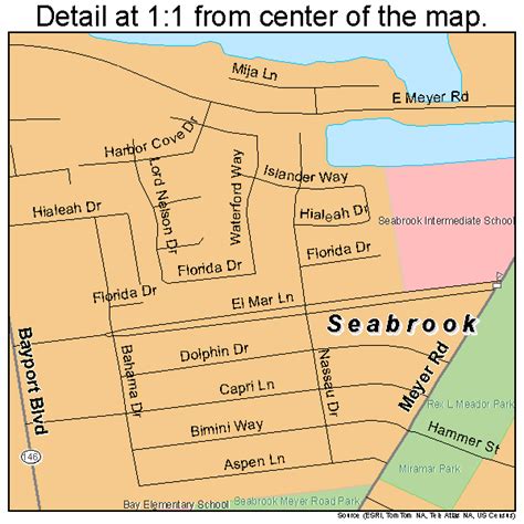 Seabrook Texas Street Map 4866392