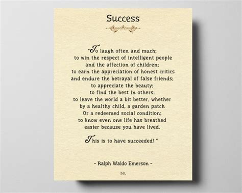 Book Page Art: Success Poem by Ralph Waldo Emerson. TWO | Etsy