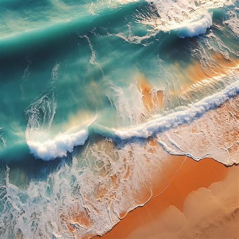 Premium AI Image | waves crashing on a beach