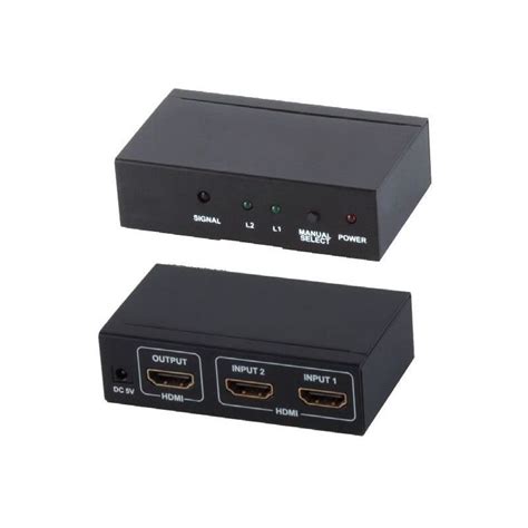 2x1 HDMI Switch with Remote Control (2 in 1 out)