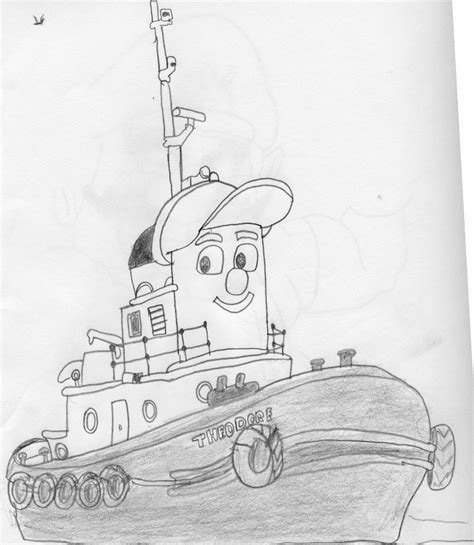 Tugboat Sketch at PaintingValley.com | Explore collection of Tugboat Sketch