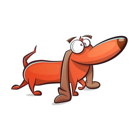 Funny, cute dog cartoon. | Premium Vector