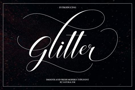 Glitter Script Font by Natural Ink · Creative Fabrica