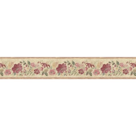 Shop Norwall 5.25-in Red Prepasted Wallpaper Border at Lowes.com