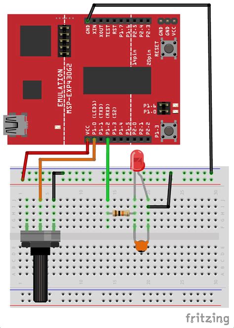 Pulse width Modulation (PWM) using MSP430G2: Controlling Brightness of ...