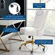 Modway Empower V White Office Chair EEI-4575-GLD-WHI | Comfyco