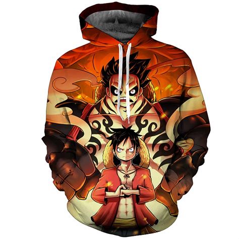 Cloudstyle 3D Hoodies Anime Sweatshirts One Piece Luffy 3d Print Men Clothes 2018 Pullovers Tops ...